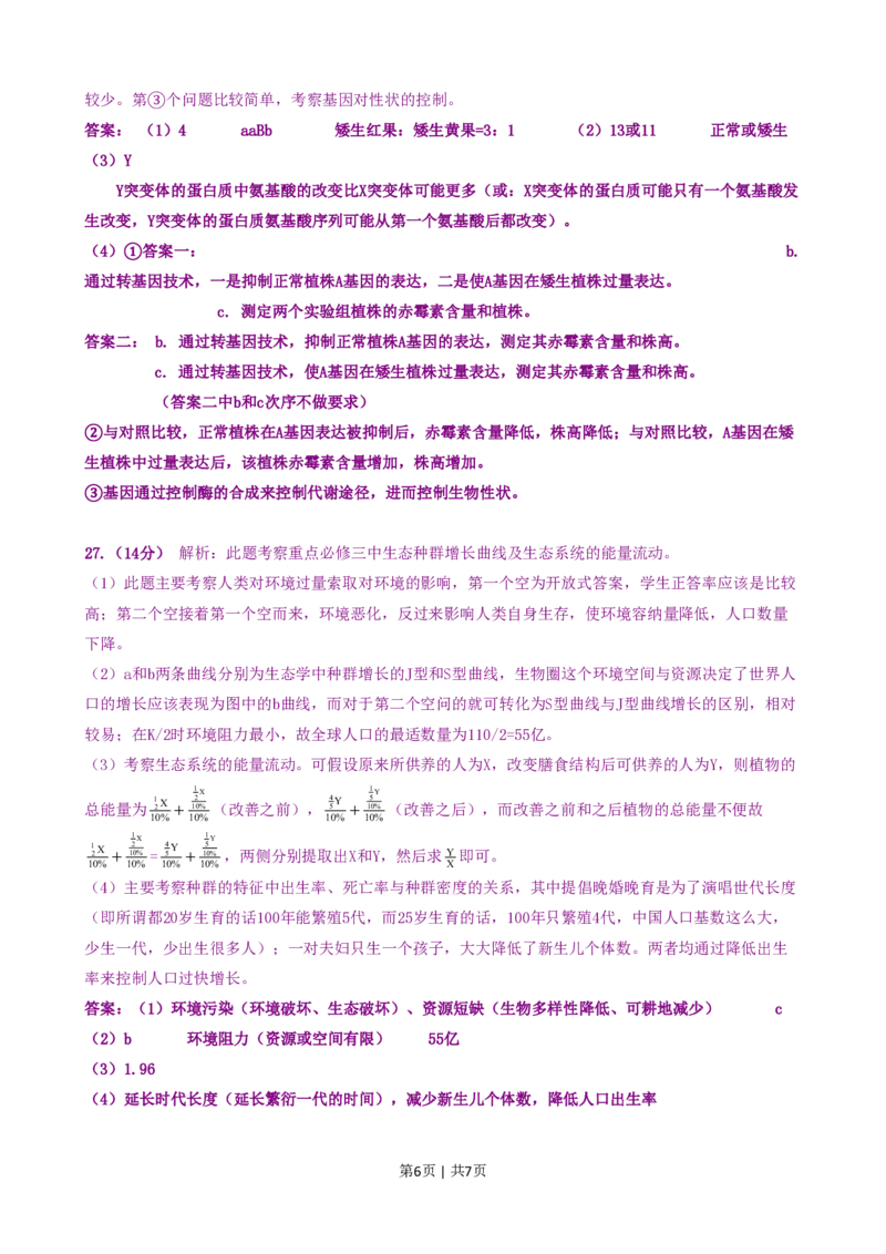 2008年高考生物试卷（山东）（解析卷）_生物历年高考真题_新&middot;PDF版2008-2025&middot;高考生物真题_生物（按年份分类）2008-2025_2008&middot;高考生物真题