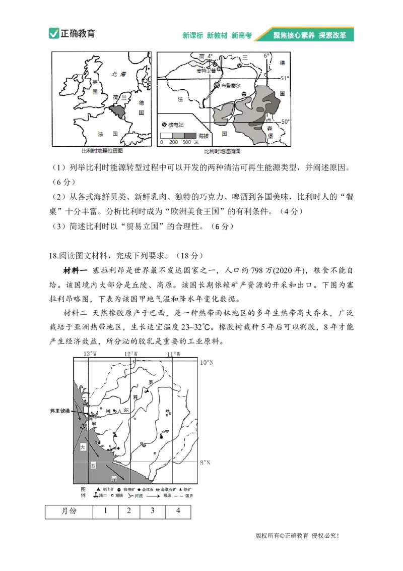 2023届新高考地理金榜猜题卷福建专版_2023高考押题卷_正确教育金榜猜题卷_（新高考）正确教育丨金榜猜题卷_新高考地理