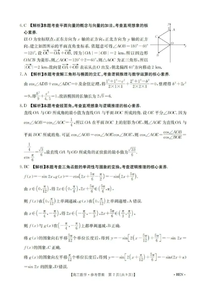 河南省创新发展联盟2025届高三下学期适应性考试数学试卷（含答案）_2025年5月_2505252025届河南省联盟高三下学期高考适应性考试（创新发展联盟三模）（全科）