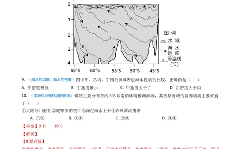 专题04地球上的水及其运动-学易金卷：2023年高考真题和模拟题地理分项汇编（解析卷）_近10年高考真题汇编（必刷）_十年（2014-2024）高考地理真题分项汇编（全国通用）