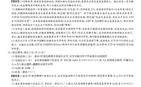 炎德&middot;英才&middot;名校联考联合体2026届高三第一次联考生物答案_2025年8月_250828湖南省炎德&middot;英才&middot;名校联考联合体2026届高三第一次联考（暨入学检测）（全科）