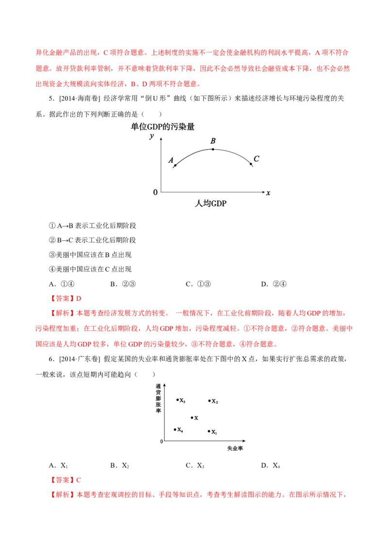 专题04发展社会主义市场经济-学易金卷：十年（2014-2023）高考政治真题分项汇编（人教卷）（解析卷）_近10年高考真题汇编（必刷）_十年（2014-2024）高考政治真题分项汇编（全国通用）