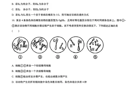 吉林省吉林市一中23级(26届)2025-2026学年度高三上学期第一次质量检测生物试题卷（含解析）_2025年10月_12026年试卷教辅资源等多个文件_生物