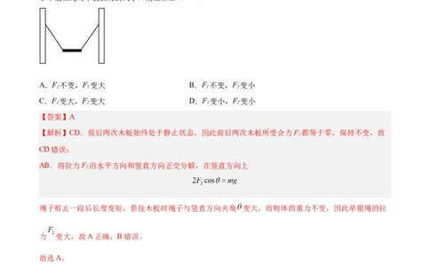 专题06受力分析和共点力的平衡（二）（解析卷）-十年（2014-2023）高考物理真题分项汇编（全国通用）_近10年高考真题汇编（必刷）_十年（2014-2024）高考物理真题分项汇编（全国通用）