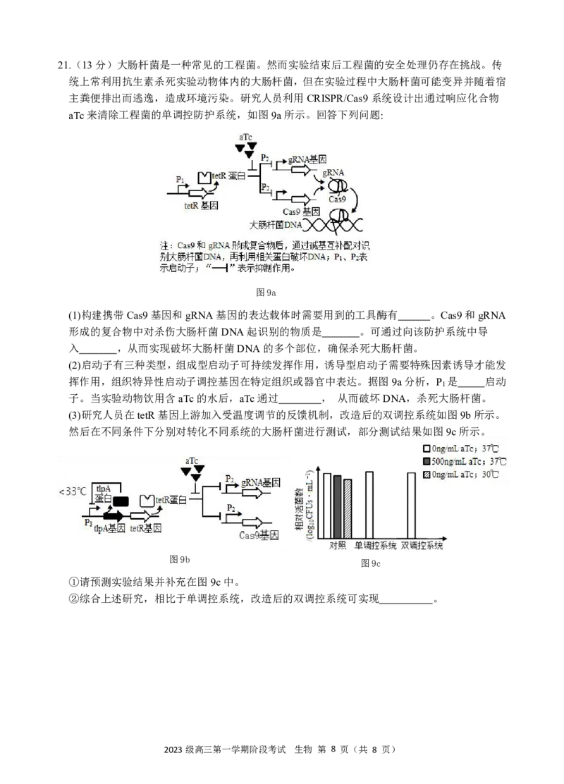 生物阶段考终版_2025年10月_251020广东省汕头市金山中学2025-2026学年高三上学期10月阶段考试（全科）