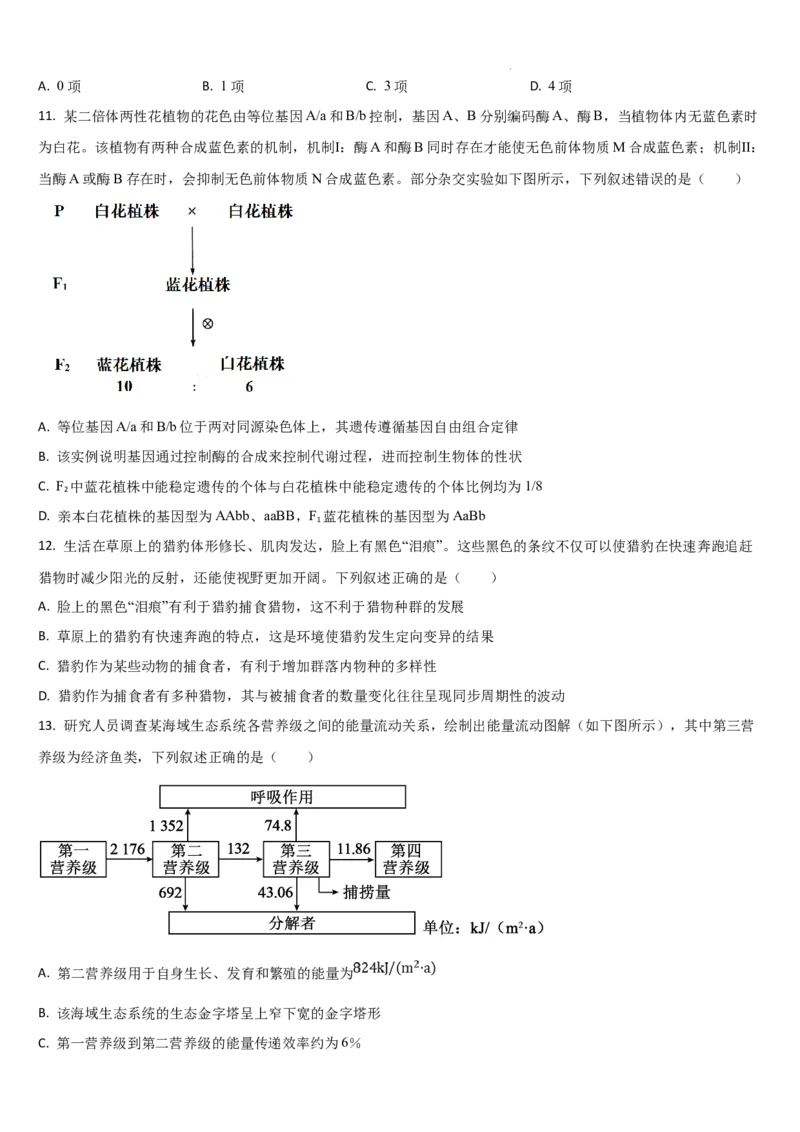 吉林省通化市梅河口市第五中学2025-2026学年高三上学期9月月考生物试题（含答案）_2025年10月_251004吉林省通化市梅河口市第五中学2025-2026学年高三上学期9月月考（全科）