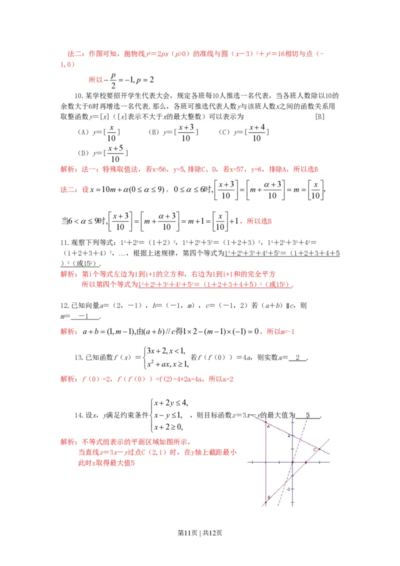 2010年高考数学试卷（文）（陕西）（解析卷）_数学历年高考真题_新&middot;PDF版2008-2025&middot;高考数学真题_数学（按试卷类型分类）2008-2025_自主命题卷&middot;数学（2008-2025）