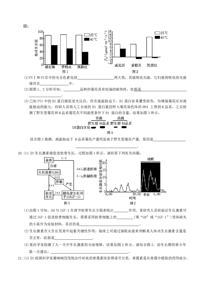 河北省衡水市冀州中学2025-2026学年高三上学期开学摸底考试生物（含答案）_2025年8月_250821河北省衡水市冀州中学2025-2026学年高三上学期开学摸底考试（全科）
