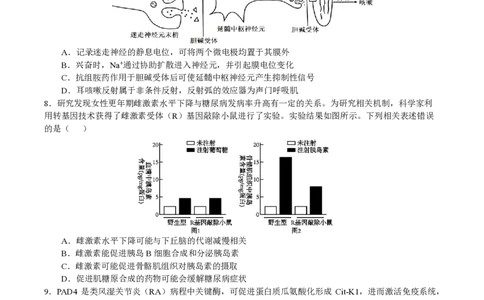 四川省成都市第七中学2024~2025学年度下期高2025届三诊模拟考试生物_2025年4月_250416四川省成都市第七中学2024~2025学年度下期高2025届三诊模拟考试（全科）