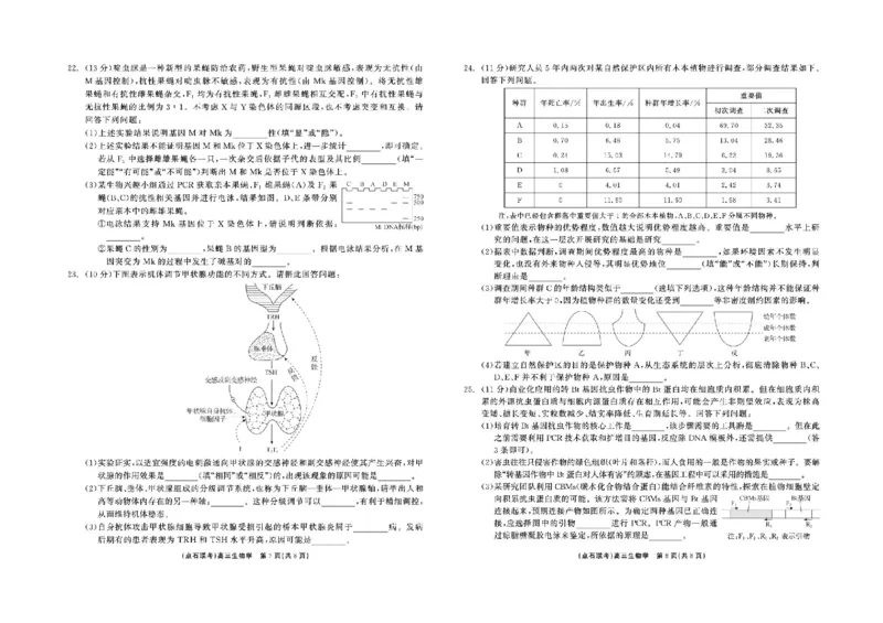 辽宁省点石联考2025届高三上学期1月期末考试生物试题_2025年1月_250112辽宁省点石联考2025届高三上学期1月期末考试
