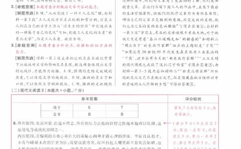 2024年王后雄高考押题预测卷重庆语文答案_2024高考押题卷_22024王hou雄_（新高考）2024王后雄押题预测卷（分科版）_1.语文