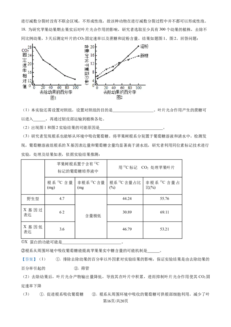精品解析：重庆市八中2025-2026学年高三上学期入学考试生物试卷（解析版）_2025年9月_250902重庆市第八中学校2025-2026学年高三上学期入学考试（全科）