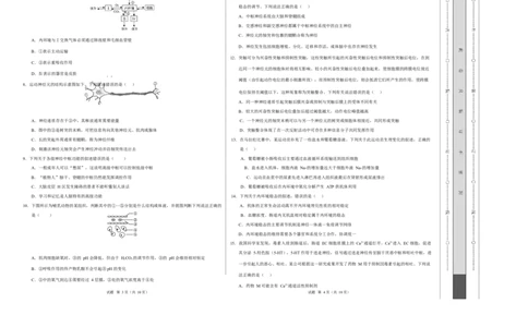 高二生物上学期第一次月考测试范围：选择性必修1第1章~第2章（考试版A3）（黑吉辽蒙专用）_1多考区联考试卷_2510142025-2026学年高二生物上学期第一次月考试题