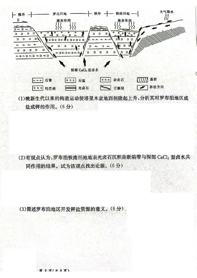 甘肃省2025届高三下学期高考模拟卷地理_2025年2月_250217甘肃省2025届高三下学期高考模拟卷（全科）_甘肃省2025届高三下学期高考模拟卷地理