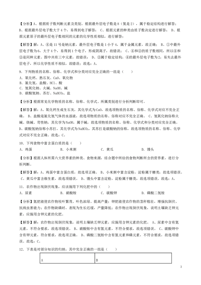 黑龙江省绥化市2019年中考化学真题试题（含解析）_中考真题_5.化学中考真题2015-2024年_2019中考真题卷（140份）