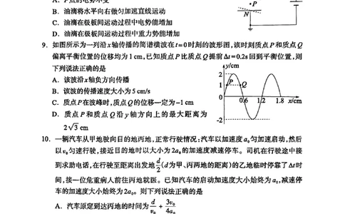 高三物理_2025年4月_2504092025届河北省保定市高三一模试题_2025届河北省保定市高三下学期第一次模拟考试物理试题