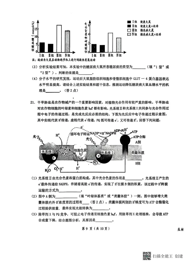江西省鹰潭市2024-2025学年高三下学期第一次模拟考试生物试题（含答案）_2025年3月_250324江西省鹰潭市2024-2025学年高三下学期第一次模拟考试（全科）