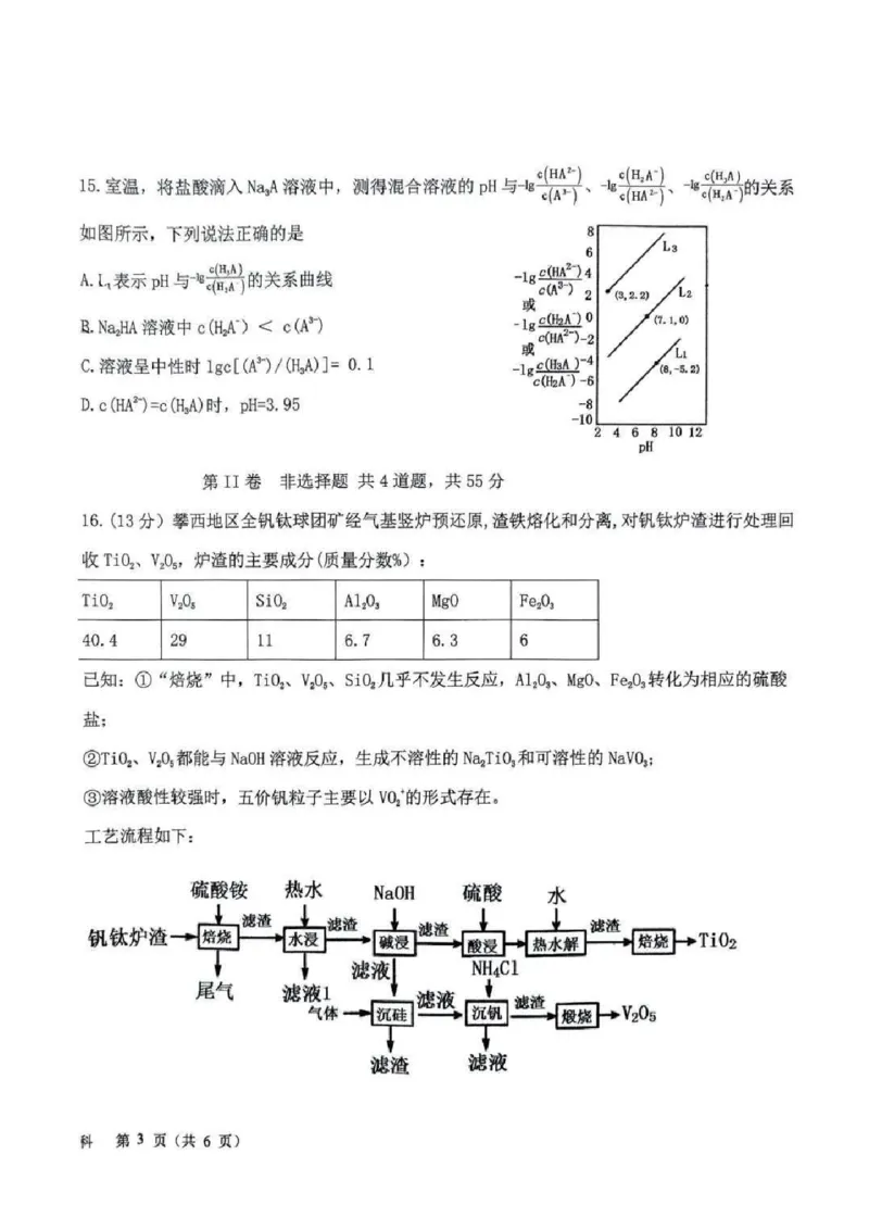 吉林省长春市东北师范大学附属中学等五校2024-2025学年高三上学期期末考试化学+答案_2025年1月_250123吉林省长春市东北师范大学附属中学等五校2024-2025学年高三上学期期末考试