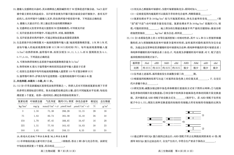 山东省滨州市2024-2025学年高三上学期1月期末考试生物_2025年1月_250113山东省滨州市2024-2025学年高三上学期1月期末考试（全科）_生物