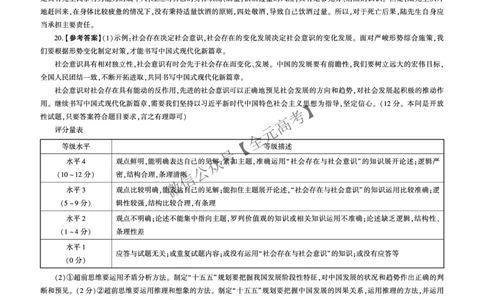 政治2025二轮二（J卷）（江苏）答案_2025年4月_2504252025届河南省百师联盟高三下学期4月二轮复习联考_政治