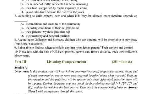 2009年6月英语六级真题及答案_英语四六级整合_英语四六级真题版本二此版为主此文件夹会持续更新_六级真题_1.六级真题+答案解析+听力音频_2009年6月CET6