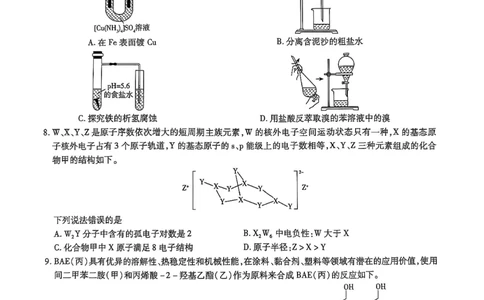 山东省名校教研共同体2024-2025学年高三下学期开学考试化学试题_2025年2月_250207山东省&ldquo;天一大联考&middot;齐鲁名校教研共同体&ldquo;2024-2025学年（下）高三年级开学质量检测（全科）