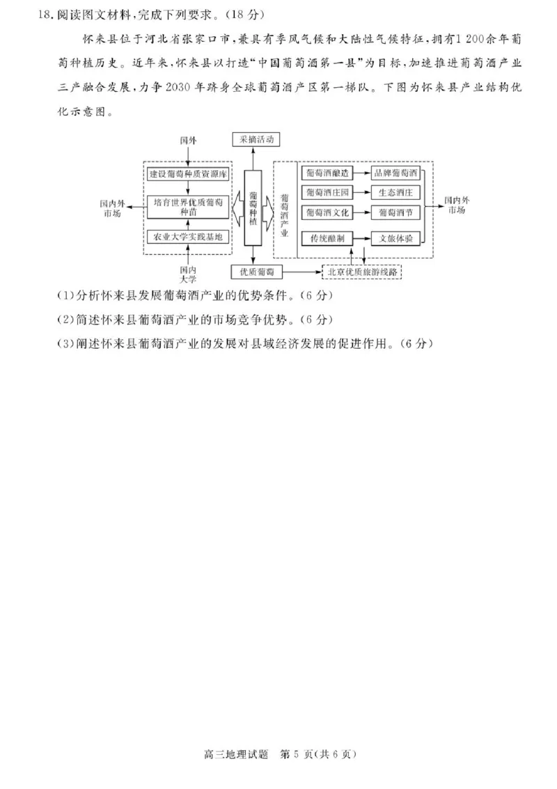 安徽省华师联盟2026届高三上学期9月开学质量检测地理试题_2025年9月_250911安徽省华师联盟2025-2026学年高三上学期开学质量检测