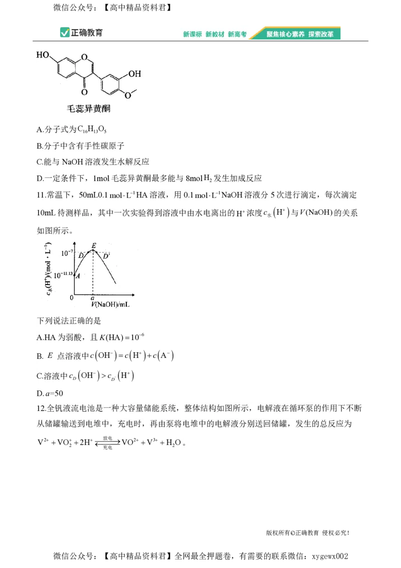 2024届明日之星高考化学精英模拟卷甘肃版_2024高考押题卷_72024正确教育全系列_2024明日之星全系列_（新高考）2024《明日之星&middot;高考精英模拟卷》（九科全）各一套