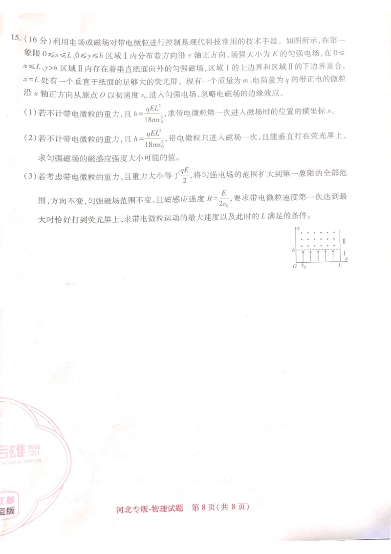 2024-05高考王后雄物理_2024高考押题卷_22024王hou雄_16王后雄押题_2024年王后雄高考押题预测卷（河北专版）