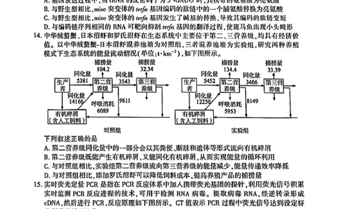 厦门市2025届高三毕业班第二次质量检测生物试题（含答案）_2025年3月_250308福建省厦门市2025届高三毕业班第二次质量检测（全科）