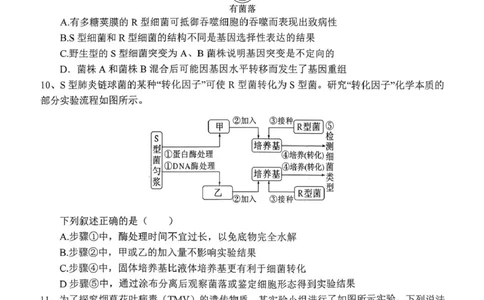 河南省南阳市第一中学2026届高三上学期开学考试生物含答案_2025年9月_250908河南省南阳市第一中学2026届高三上学期开学考试（全科）