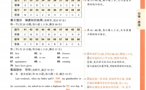 5白卷答案-英语（全国版）_2023高考押题卷_腾远黑白卷（官方只发售理科及新高考版本）_理科版_2023年《腾远高考黑白卷》英语（全国版）