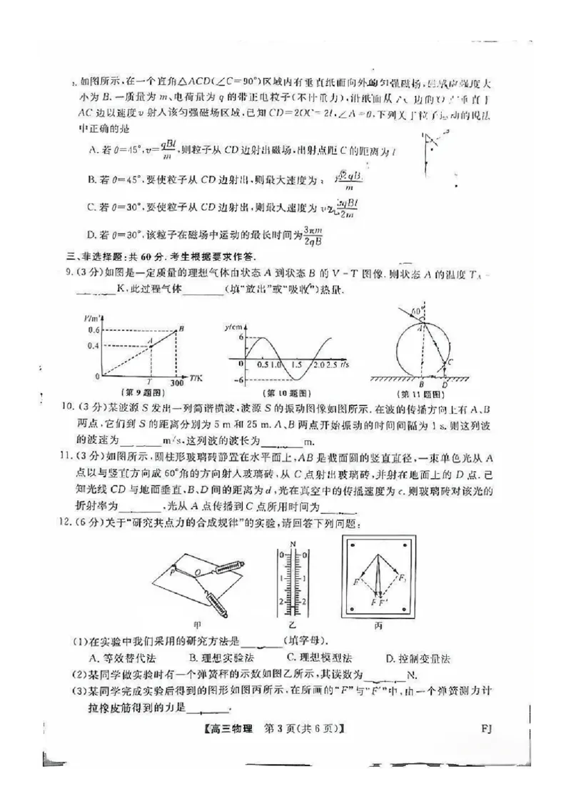 福建省金科大联考2025届高三2月开学物理_2025年2月_250211福建省金科大联考2025届高三2月开学联考（全科）