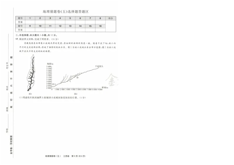 2024《金考卷&middot;高考测评卷》地理A4_2024高考押题卷_12024天星全系列_（新高考）2024《金K卷&middot;高考测评&middot;猜题卷》（语数英）各九套_2024《金考卷&middot;高考测评卷&middot;猜题卷》地理