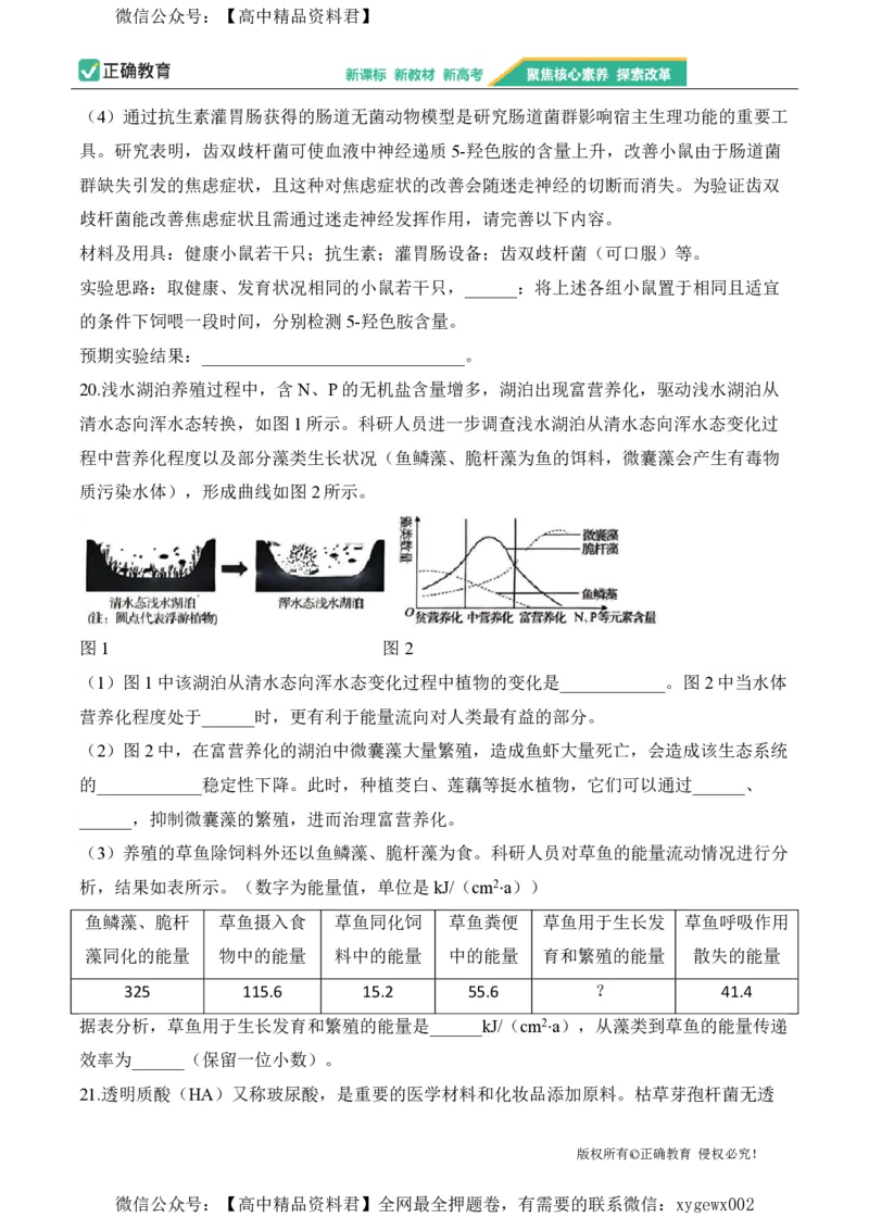 2024届明日之星高考生物精英模拟卷广东版_2024高考押题卷_72024正确教育全系列_2024明日之星全系列_（新高考）2024《明日之星&middot;高考精英模拟卷》（九科全）各一套