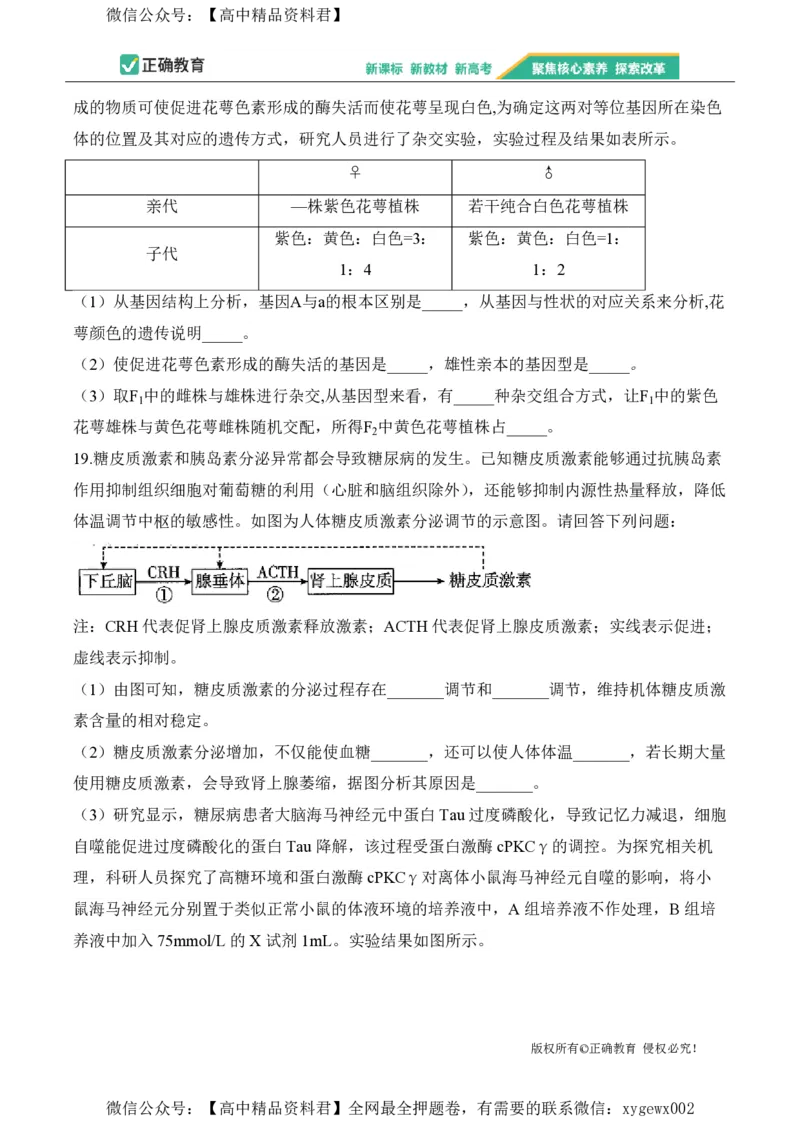 2024届明日之星高考生物精英模拟卷甘肃版_2024高考押题卷_72024正确教育全系列_2024明日之星全系列_（新高考）2024《明日之星&middot;高考精英模拟卷》（九科全）各一套