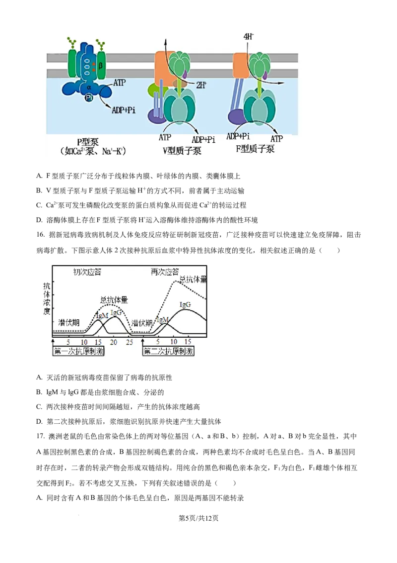 江苏省锡山高级中学2024-2025学年高三下学期2月综合练习生物_2025年3月_250301江苏省锡山高级中学2024-2025学年高三下学期2月综合练习（全科）