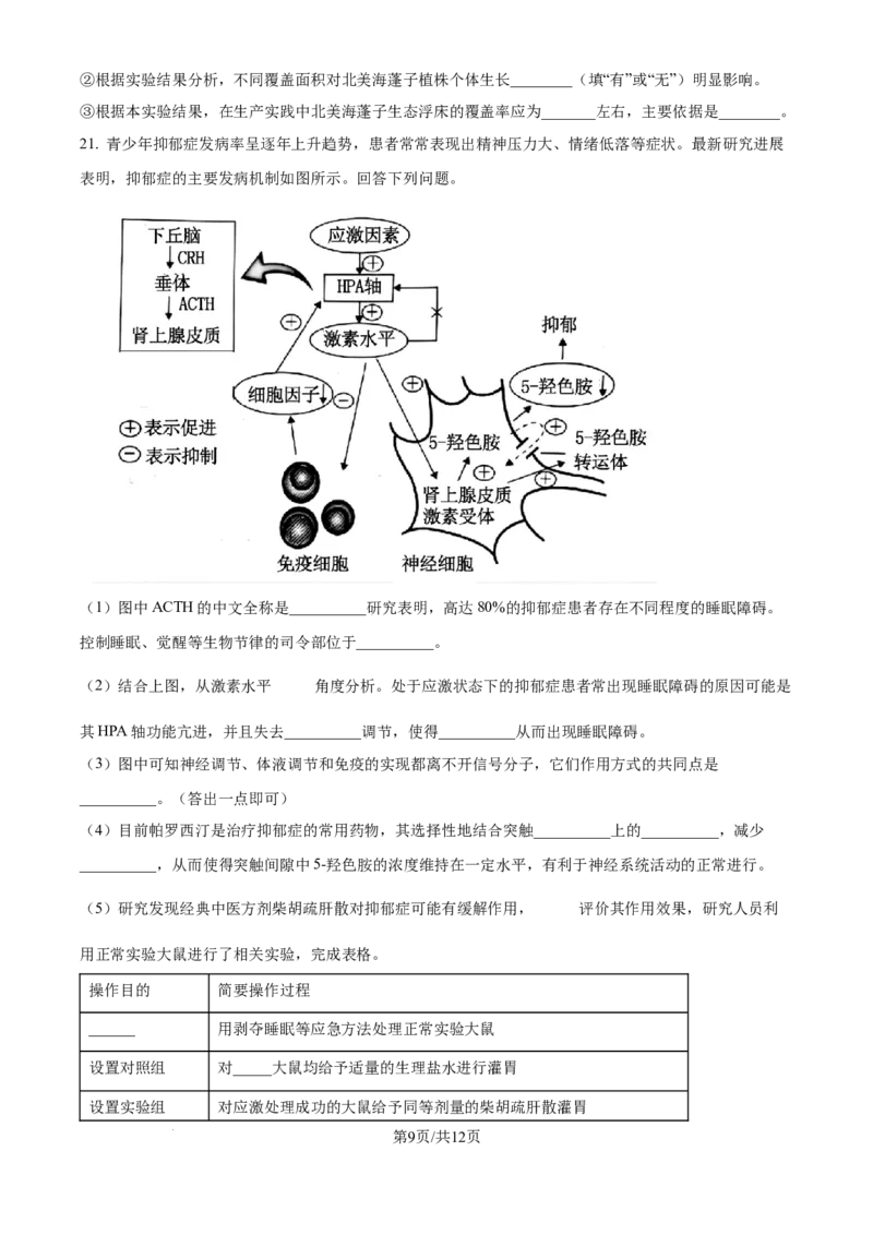 江苏省锡山高级中学2024-2025学年高三下学期2月综合练习生物_2025年3月_250301江苏省锡山高级中学2024-2025学年高三下学期2月综合练习（全科）