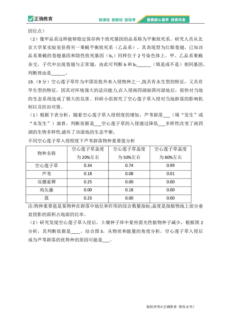2023届新高考生物金榜猜题卷重庆专版_2023高考押题卷_正确教育金榜猜题卷_（新高考）正确教育丨金榜猜题卷_新高考生物