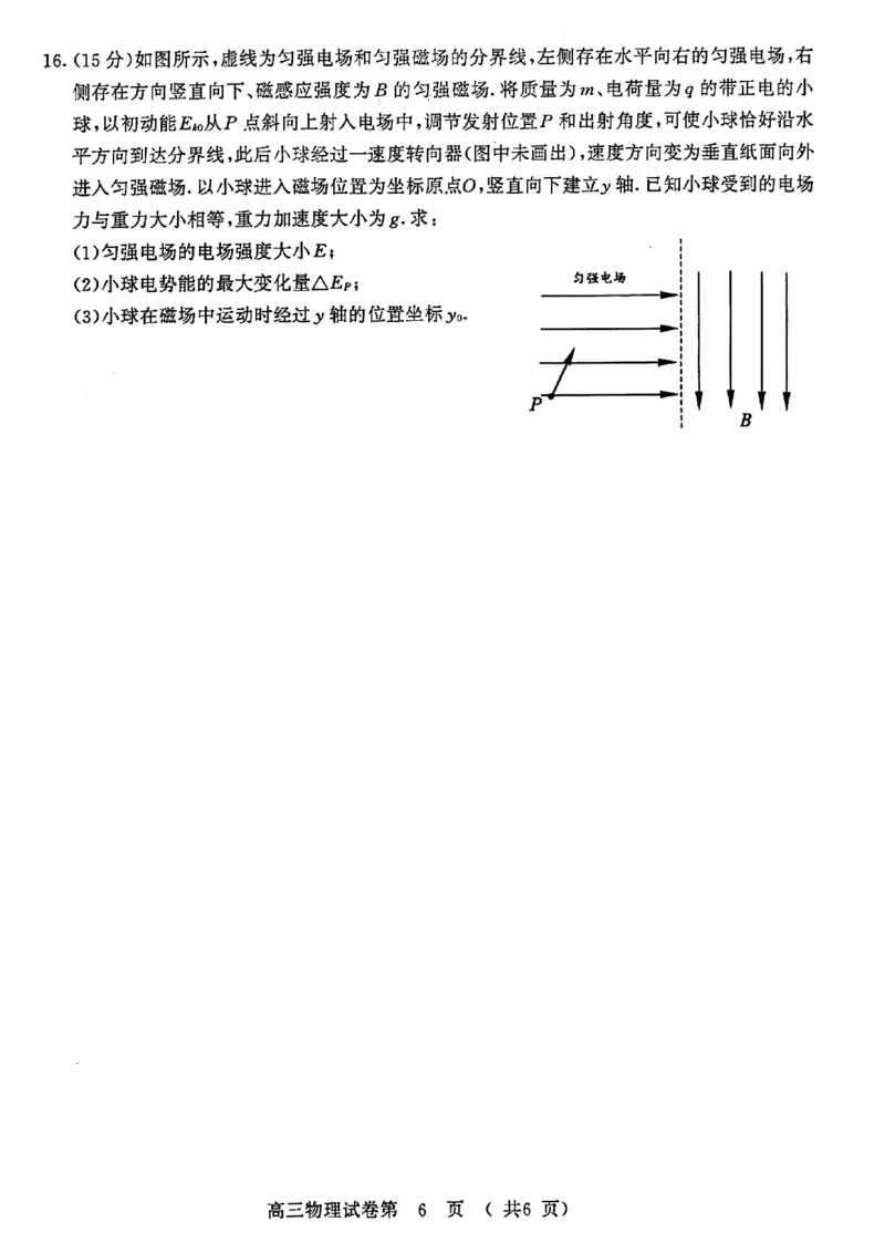 物理试卷南京-盐城2025高三期末调研考试卷_2025年1月_250107江苏省南京市、盐城市2025届高三上学期第一次模拟考试（全科）