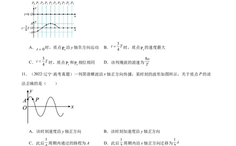 专题33机械波（一）（原卷卷）-十年（2014-2023）高考物理真题分项汇编（全国通用）_近10年高考真题汇编（必刷）_十年（2014-2024）高考物理真题分项汇编（全国通用）