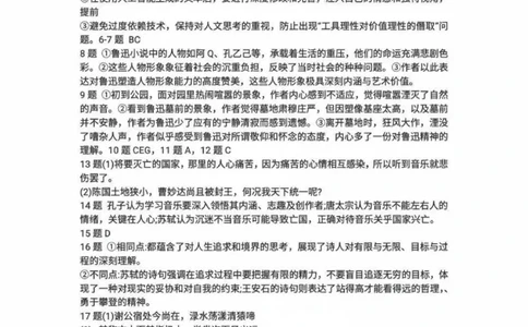 语文参考答案_2025年2月_250225四川省南充市高2025届高考适应性考试（二诊）