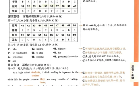 4黑卷答案-英语（全国版）_2023高考押题卷_腾远黑白卷（官方只发售理科及新高考版本）_理科版_2023年《腾远高考黑白卷》英语（全国版）