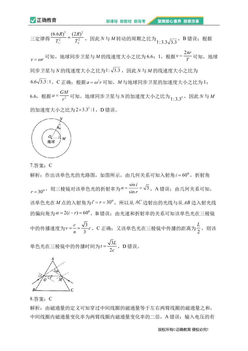 2023届新高考物理金榜猜题卷山东专版_2023高考押题卷_正确教育金榜猜题卷_（新高考）正确教育丨金榜猜题卷_新高考物理