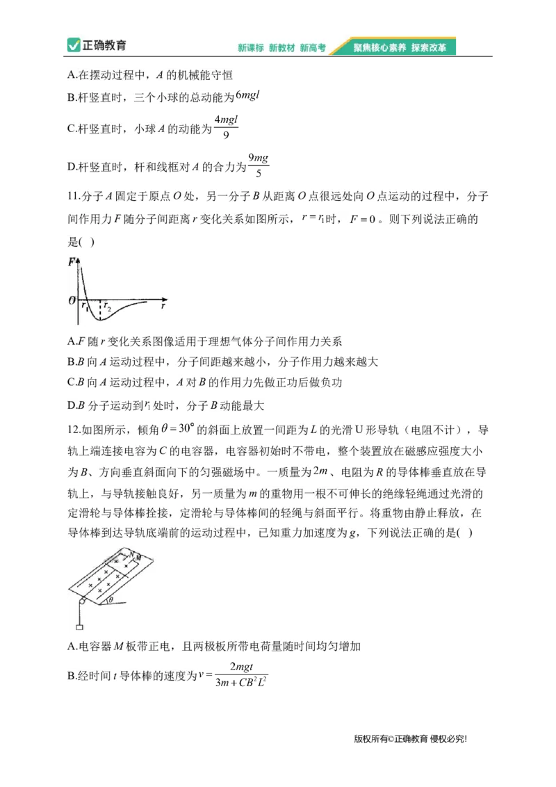 2023届新高考物理金榜猜题卷山东专版_2023高考押题卷_正确教育金榜猜题卷_（新高考）正确教育丨金榜猜题卷_新高考物理