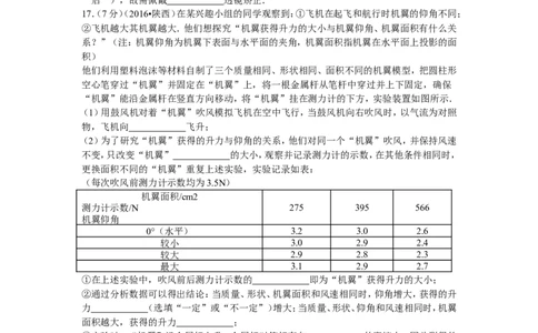 陕西省2016年中考物理试卷及答案_中考真题_4.物理中考真题2015-2024年_地区卷_陕西物理08-22（陕西省统一试卷）