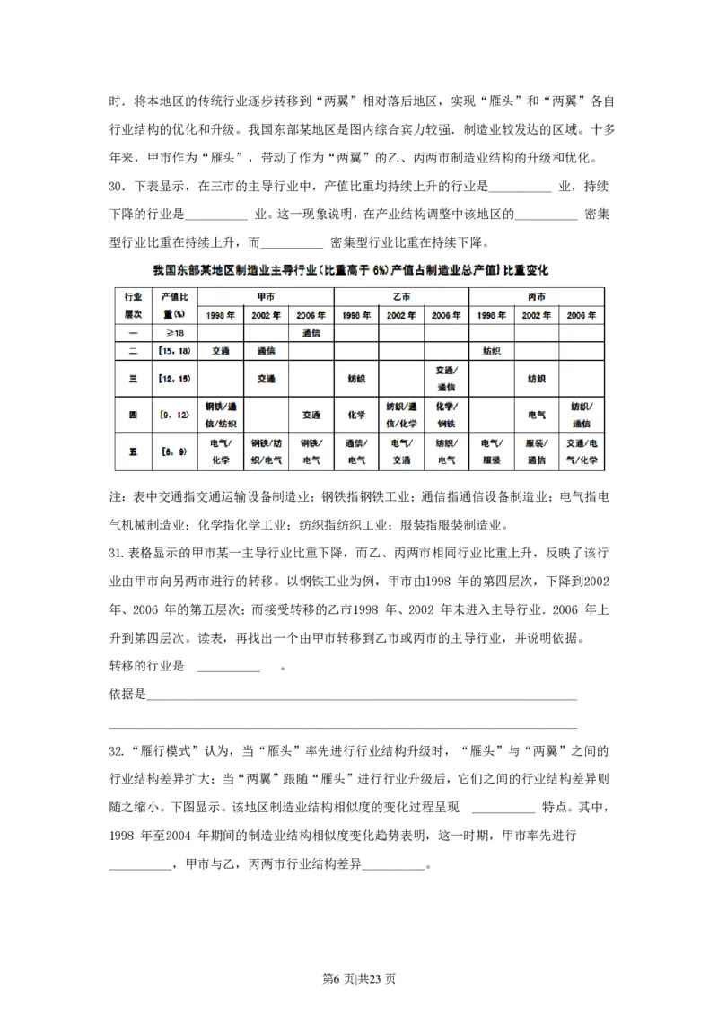 2010年高考地理试卷（上海）（解析卷）_地理历年高考真题_新&middot;PDF版2008-2025&middot;高考地理真题_地理（按年份分类）2008-2025_2010&middot;地理高考真题