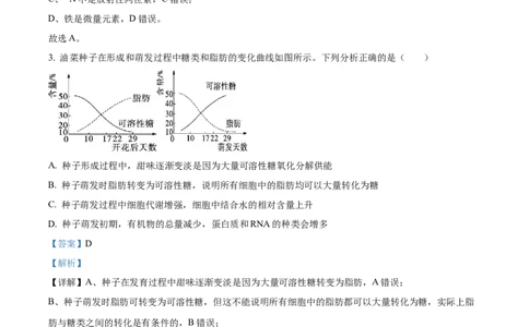 精品解析：安徽省合肥市第七中学2025-2026学年高三上学期第一次质量检测生物试题（解析版）_2025年9月_250924安徽省合肥市第七中学2025-2026学年高三上学期第一次质量检测（全科）