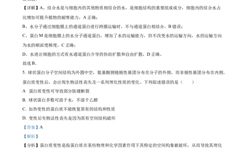 精品解析：安徽省合肥市第七中学2025-2026学年高三上学期第一次质量检测生物试题（解析版）_2025年9月_250924安徽省合肥市第七中学2025-2026学年高三上学期第一次质量检测（全科）
