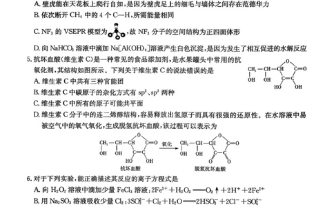湖南九校联盟2026届高三上学期9月第一次联考化学试题_2025年10月_251001湖南九校联盟2026届高三上学期9月第一次联考（全科）_湖南省九校联盟2026届高三上学期9月第一次联考化学试题